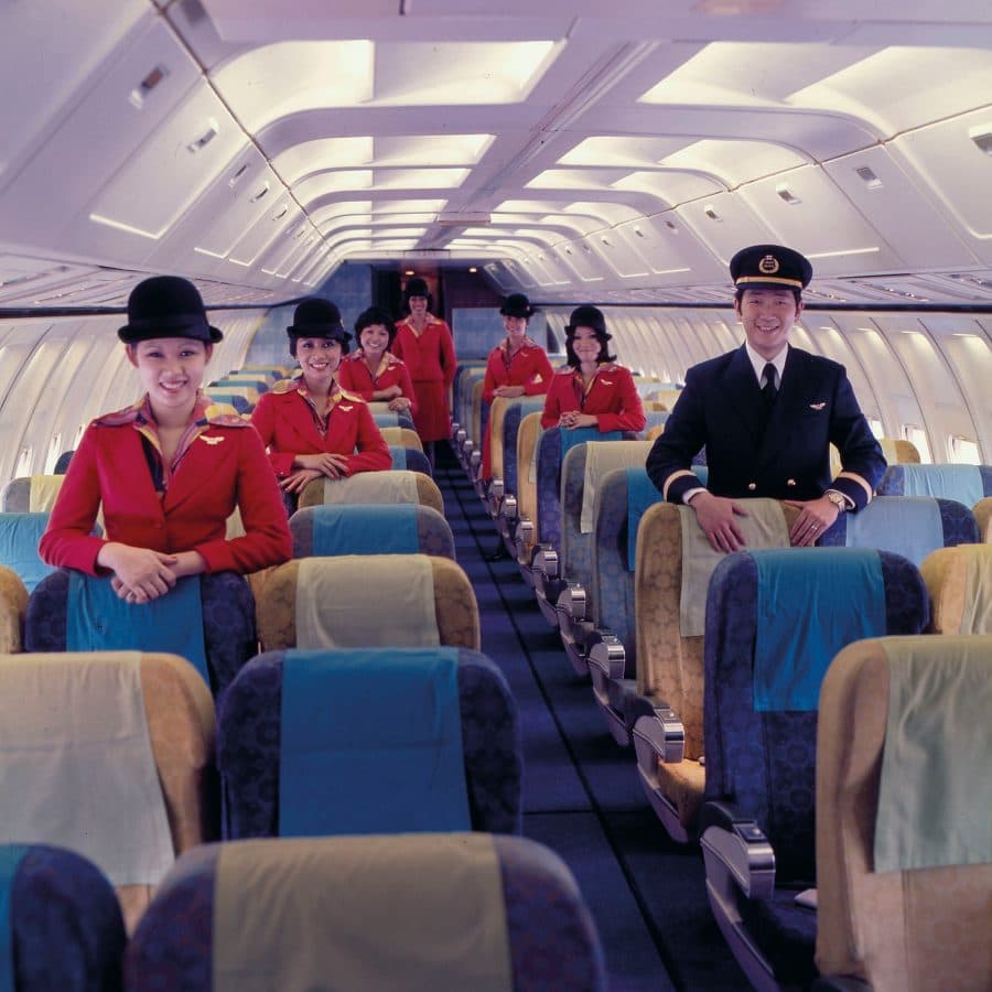Typical passenger cabin layout of the Boeing 707.
