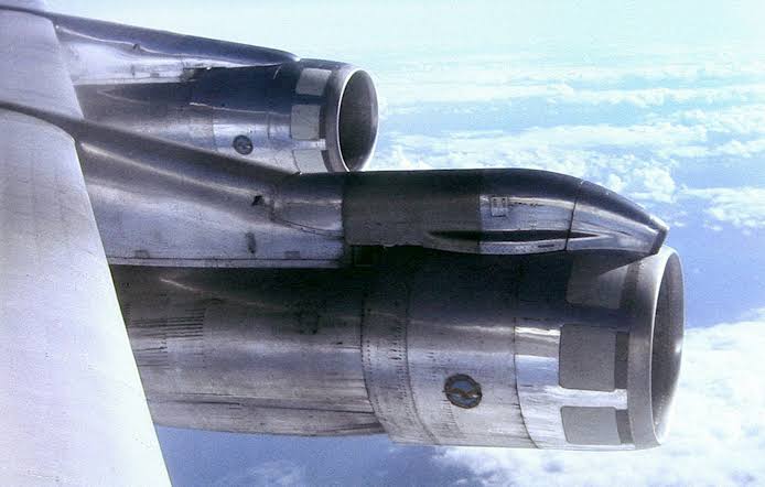 Pratt & Whitney JT3D turbofan engine installed on the Boeing 707.