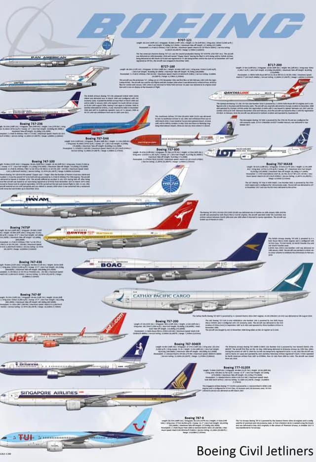 Boeing Aircraft Evolution Poster